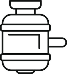 Poster - car power steering fluid reservoir icon showing hydraulic system component