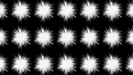 abstract black and white radial speed lines animation pattern background
