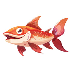 Wall Mural - vector happy cartoon Pangasius fish