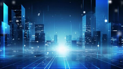Wall Mural - tech-inspired brilliance_ unleashing the power of blue corporate backgrounds plexus tech particles b