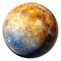 Mercury planet isolated on transparent background