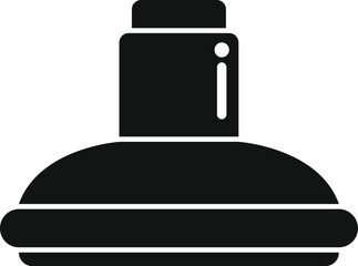 Poster - simple icon of a modern cooker hood purifying the air in the kitchen