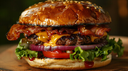 Aufkleber - delicious burger