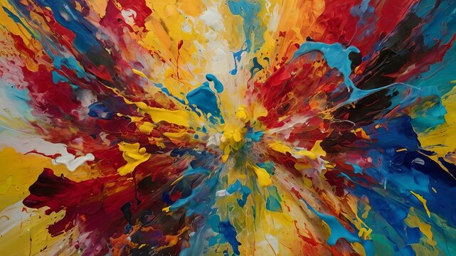 an abstract painting with color ai gen