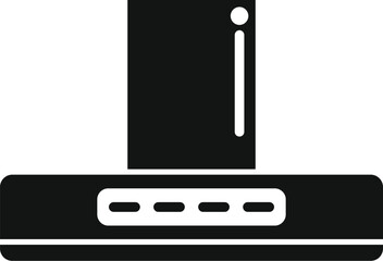 Poster - Modern conditioner cooling room icon in simple style isolated on white background