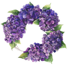 Wall Mural - hydrangea wreath