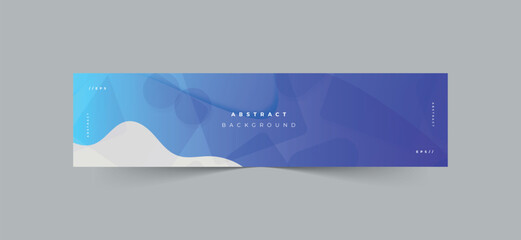 Wall Mural - An abstract geometric blue linkedin banner