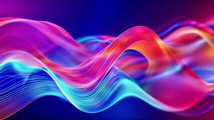 Wall Mural - Vibrant Abstract Wave Background
