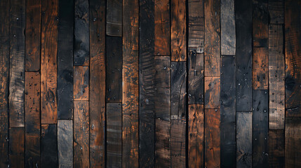 Poster - Old grunge dark textured wooden background,The surface of the old brown wood texture