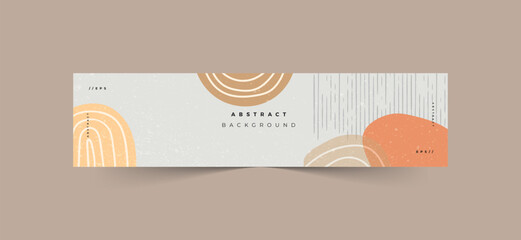 Wall Mural - Hand drawn boho style linkedin banner