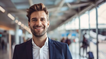 Wall Mural - A man in a suit smiling at the camera