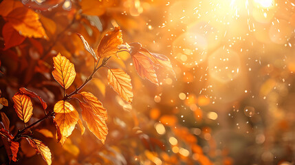 Aufkleber - Art autumn sunny nature background
