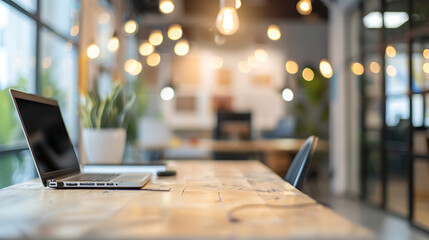 Fototapete - Abstract blurred office interior room. blurry working space with defocused effect. use for background or backdrop in business concept