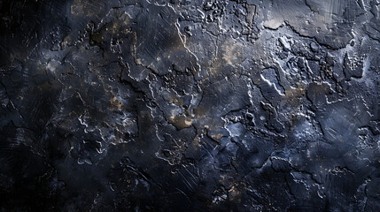 Wall Mural - Black dark black grunge textured concrete stone wall background