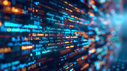Aufkleber - Programming code abstract technology background of software developer and  Computer script