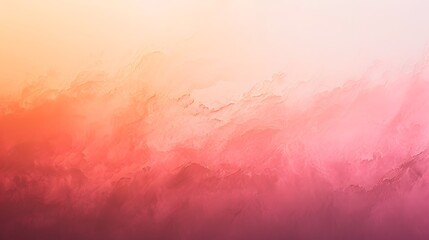 Wall Mural - A soft, abstract gradient of warm colors blending seamlessly from peach to deep pink creates a serene atmosphere. 