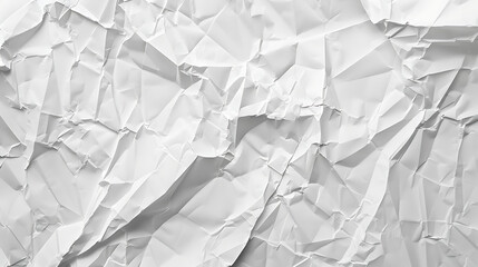 Poster - Blank white crumpled and creased paper poster texture background