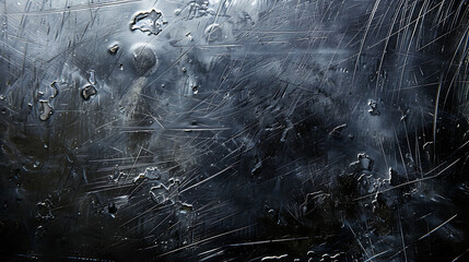 Fototapete - black scratched metal texture