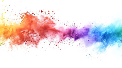 Aufkleber - colorful rainbow holi paint color powder explosion isolated white background