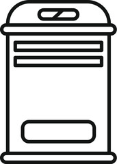 Poster - simple line icon representing a home conditioner, ideal for websites and apps related to home applia