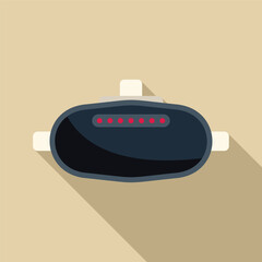 Poster - Vr headset with red loading indicators glowing, preparing to immerse the user in a virtual reality experience