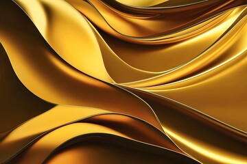 Wall Mural - A visually stunning abstract gradient background, showcasing a luxurious blend of gold and yellow hues