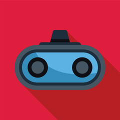 Poster - virtual reality headset showing augmented reality experience