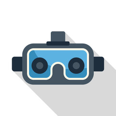 Poster - virtual reality headset creating an immersive experience in a flat design style icon