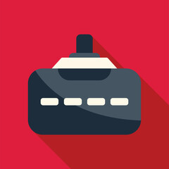 Poster - vr headset illustration showing the concept of virtual reality, entertainment, and modern technology