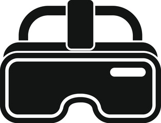Poster - black and white image of a vr headset, showcasing the technology that transports users to virtual wo
