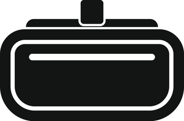 Poster - simple icon of a vr headset providing an immersive experience