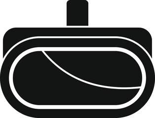 Poster - black and white icon of a vr headset, emphasizing the immersive experience of virtual reality