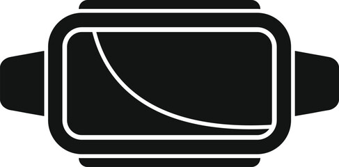 Poster - black simple icon of vr headset providing immersive experience