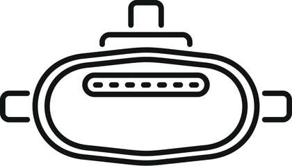 Poster - line icon of vr glasses, a device for experiencing virtual reality