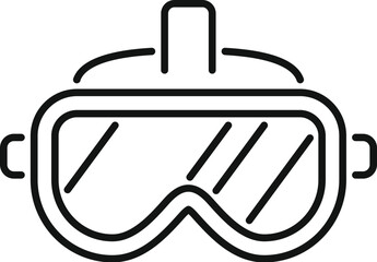 Sticker - Protective glasses icon is depicting eye protection equipment for construction workers or lab technicians