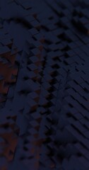 Poster - Abstract 3D Tiles with Glowing Lights in a Dark Environment..