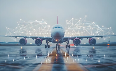 Wall Mural - track aeroplan's, ships, satellites in real time.