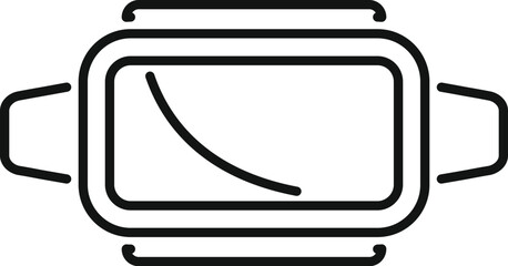 Sticker - Simple line drawing representing vr glasses, allowing for immersive virtual reality experience