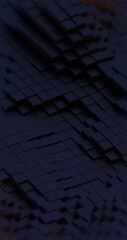 Aufkleber - Abstract 3D Tiles with Glowing Lights in a Dark Environment

