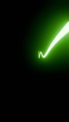 Aufkleber - Abstract Neon Light Trails on Black Background
