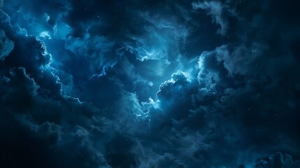 Wall Mural - mesmerizing view of a starry night sky with clouds, capturing the beauty of the cosmos.