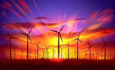 Wind power generation.