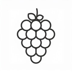 Sticker - grapes icon isolated on white