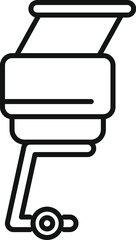 Poster - Electric scooter sharing service icon with gps navigation system for rent using an app on smartphone