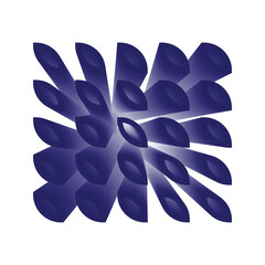Poster - Abstract blue shape gradient blue isolated on white vector