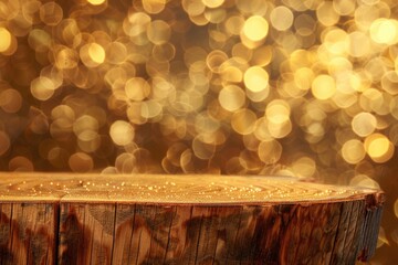 Poster - A close-up shot of wooden grain with a blurred background