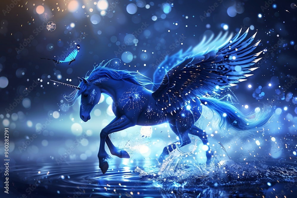 The Enchanted Pegasus: A Dazzling Dance of Light and Grace