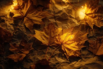Aufkleber - A close-up shot of a bunch of leaves on the ground, perfect for nature and outdoor-themed projects