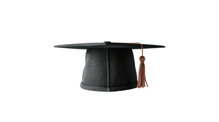 Wall Mural - Celebrating Academic Achievement With A Classic Graduation Cap Against A Plain Background