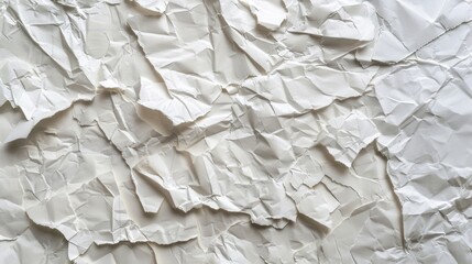 Poster - A detailed view of a crumpled paper with creases and folds